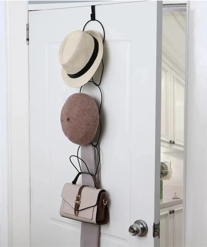 Storage Rack Hat Rack Hook Scarf Bag Baseball Cap Rack Organizer Storage Door Hanger Storage Rack for Closet Bedroom