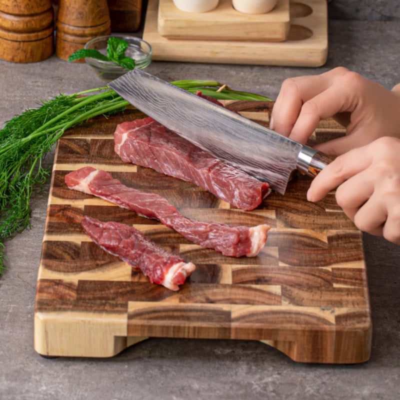 Solid Wood Cutting Board Acacia Wood Household Cutting Meat Vegetable Fruit Rectangular Cutting Board Kitchen Tools