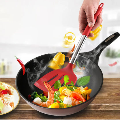 1Pc Silicone  Kitchen Utensils  Turner For Kitchen Cooking Tools Ladle Non-stick Cookware Stainless Steel  Kitchen Accessories