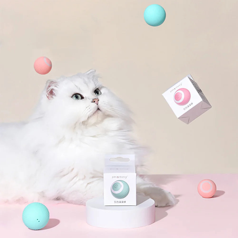 Smart Cat Toys Automatic Rolling Ball Electric Cat Toys Interactive For Cats Training Self-moving Kitten Toys Pet Accessories