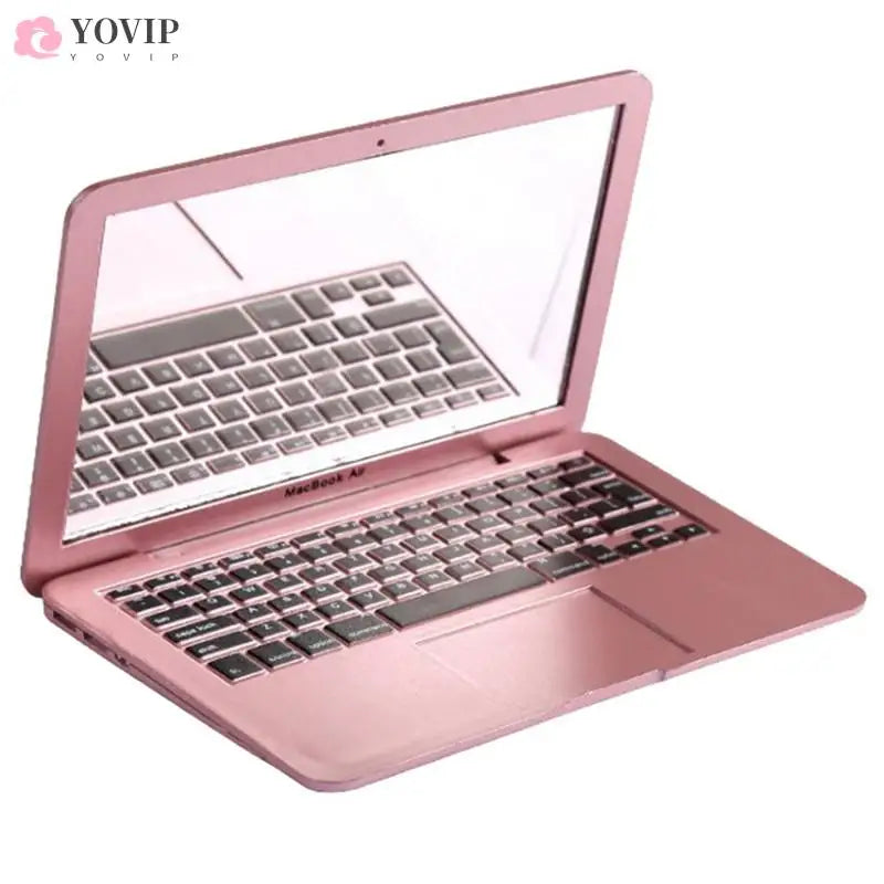 Mini Vanity Mirror Fashion Makeup Mini Pocket Laptop Mirror Computer Glass Women Girls Creative Home Decoration 9.3*6.5*0.5cm