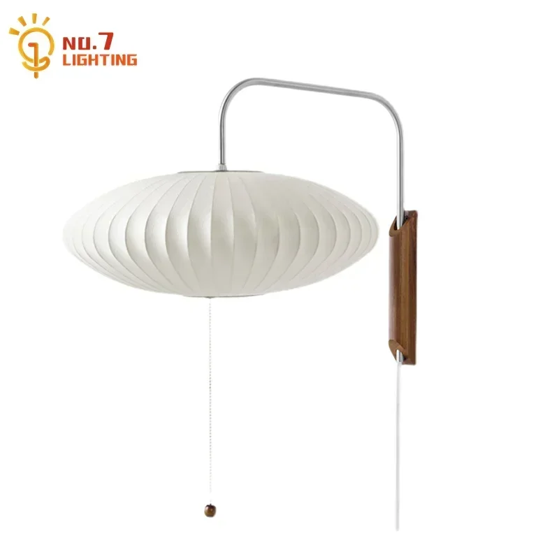 Italian Design Minimalist Silk Wall Lamp LED E27 Flying Saucer Indoor Wall Sconces Living Room Decor Home Bedroom Bedside Study