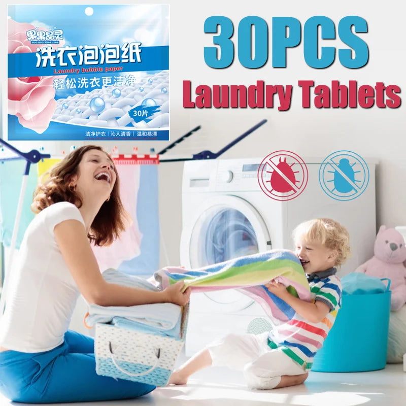 30Pcs Dissolvable Laundry Tablets Children&