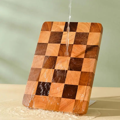 Checkerboard Beech Wood Cutting Board Household Kitchen Thickened Mold-proof Solid Wood Chopping Board