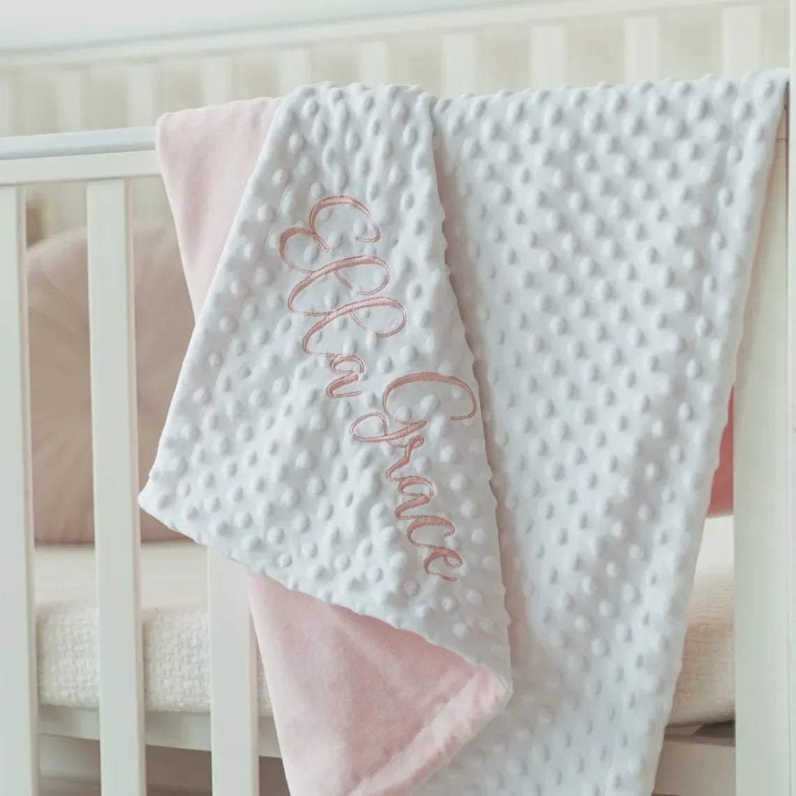 Personalized Swaddle Blanket Baby Throw Blanket Custom Name Blankets for Baby Girl Boy Cute Toddler Blanket 75*100cm