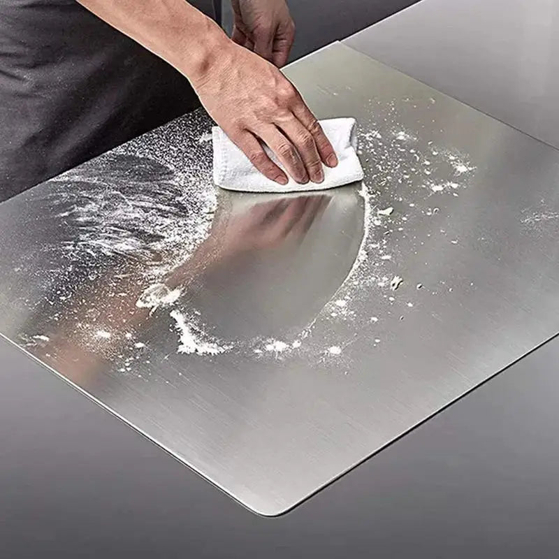 Cutting Board with Lip Extra Large Stainless Steel Chopping Board Baking Board Kitchen Gadget for Bread Dough Meat Vegetables