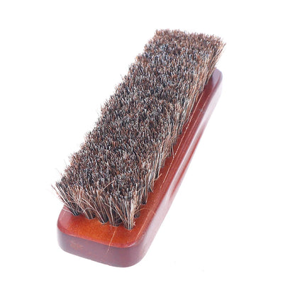 Natural wood Bristle Horse Hair Shoe Boot Brush Care Clean Shine Polish Brush