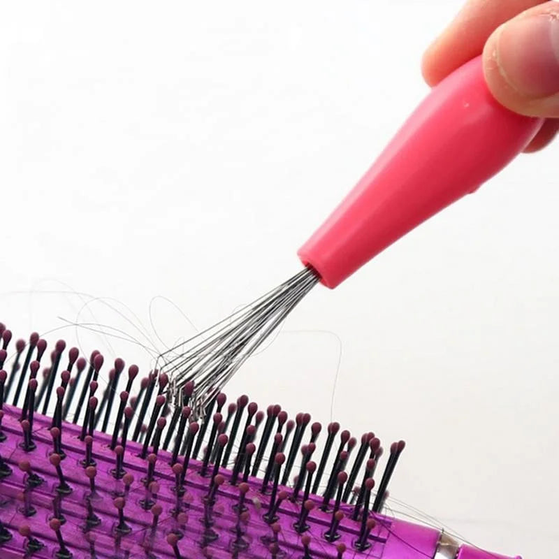 New Durable Comb Hair Brush Cleaner Plastic Handle Cleaning Brush Remover Embedded Beauty Tools Household Cleaning Products