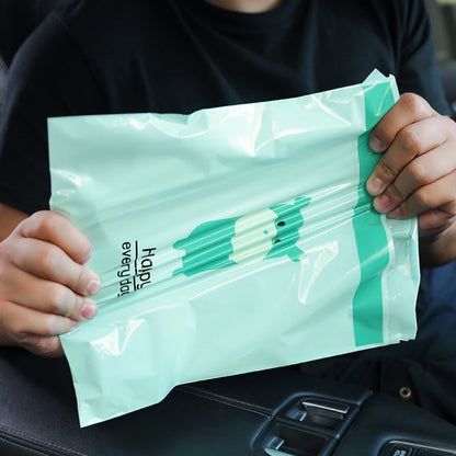 15Pcs Car Garbage Bag Kitchen Trash Rubbish Bag Traveling Portable Auto Seat Back Pasting Trash Bag Office Home Disposable Bag