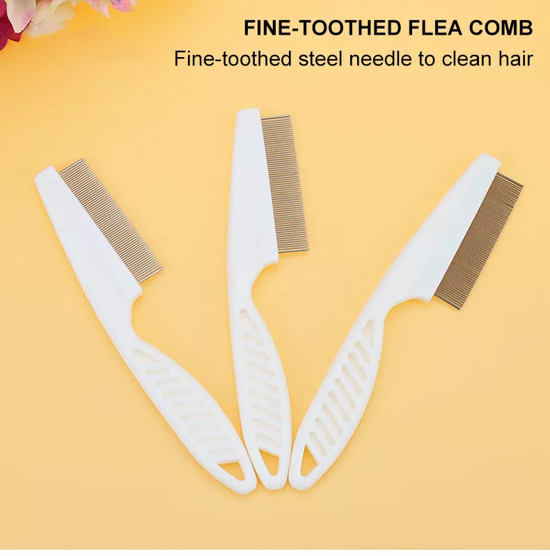 Pet Protection Flea Comb Stainless Steel Needle Comb For Small Cat Removal The Flea Toothed Comb Cat Accessories Grooming Tool