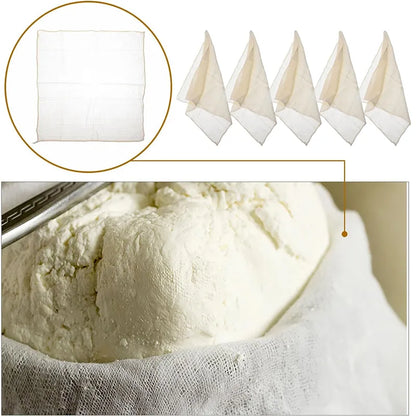 1-5p Cotton Gauze Muslin Tofu Cheese Soy Milk Wine Filter Cloth Kit DIY Soy Pressing Kitchen Gadgets Baking Ferment Pastry Tools