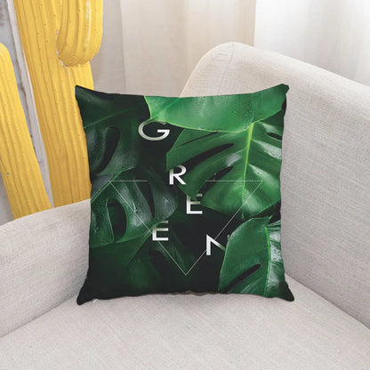 Linlamlim Cushion Cover Green Pillowcase Pillow Covers Throw Pillow Cover for Bedroom Bed Living room Sofa Car Accessories