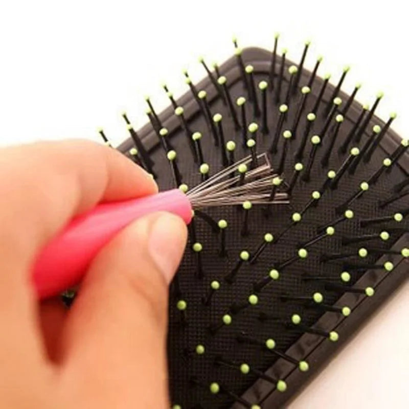 New Durable Comb Hair Brush Cleaner Plastic Handle Cleaning Brush Remover Embedded Beauty Tools Household Cleaning Products