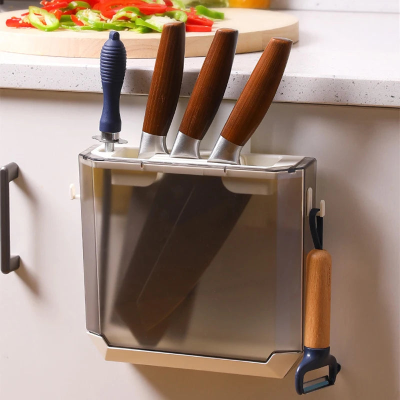 Wall mounted  knife Holder, Kitchen Accessories Storage Organization, kitchen knives Set Support Tool knife Stand