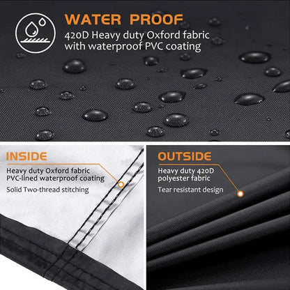 420D Oxford Cloth BBQ Cover Outdoor Dust Waterproof Rain Heavy-Duty Grill Cover Anti UV Duty Weber Heavy Protective Grill Cover