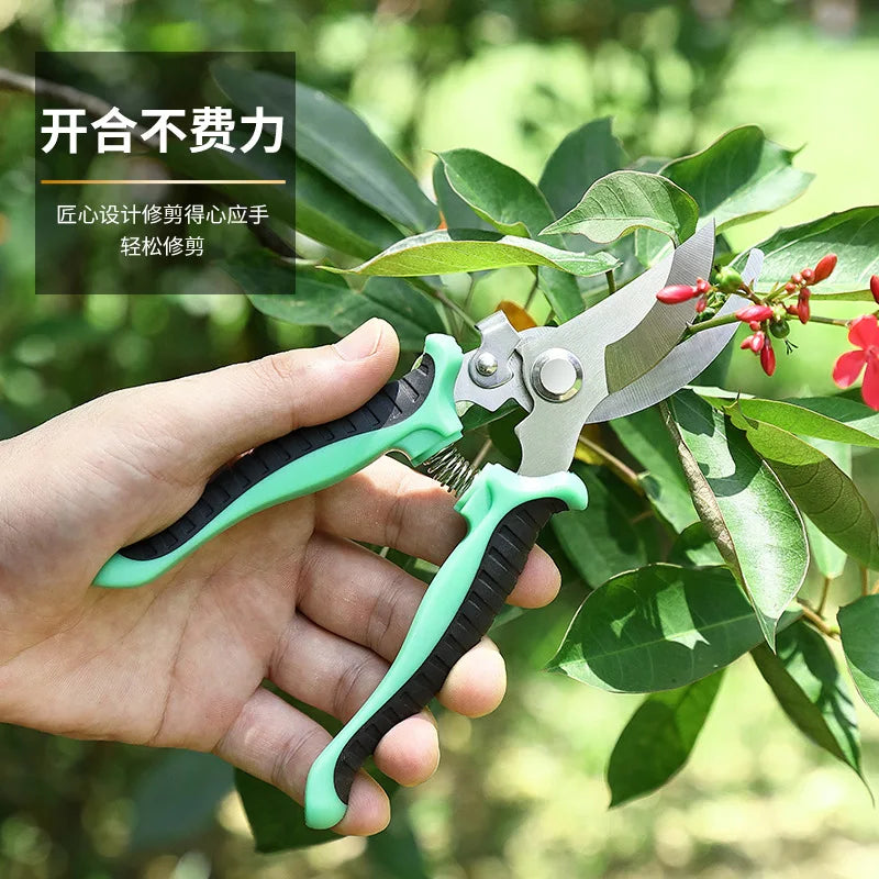 Stainless Steel Flower Fruit Branch Scissors Multi-functional Branch Scissors Gardening Shears Grape Shears Fruit Picking Tool