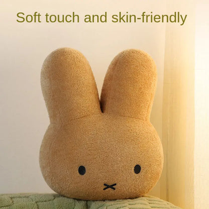 Miffy Throw Pillow Kawaii Rabbit Plush Toy Baby Comfort Pillow Sitting Room Sofa Bedside Pillow Cartoon Office Back Cushion