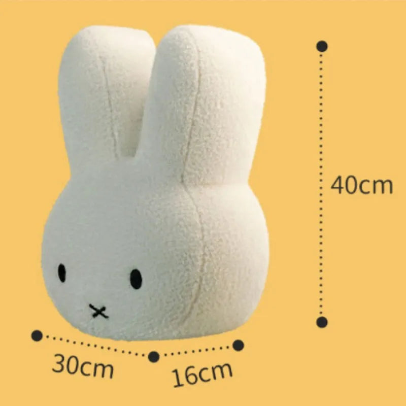 Miffy Throw Pillow Kawaii Rabbit Plush Toy Baby Comfort Pillow Sitting Room Sofa Bedside Pillow Cartoon Office Back Cushion