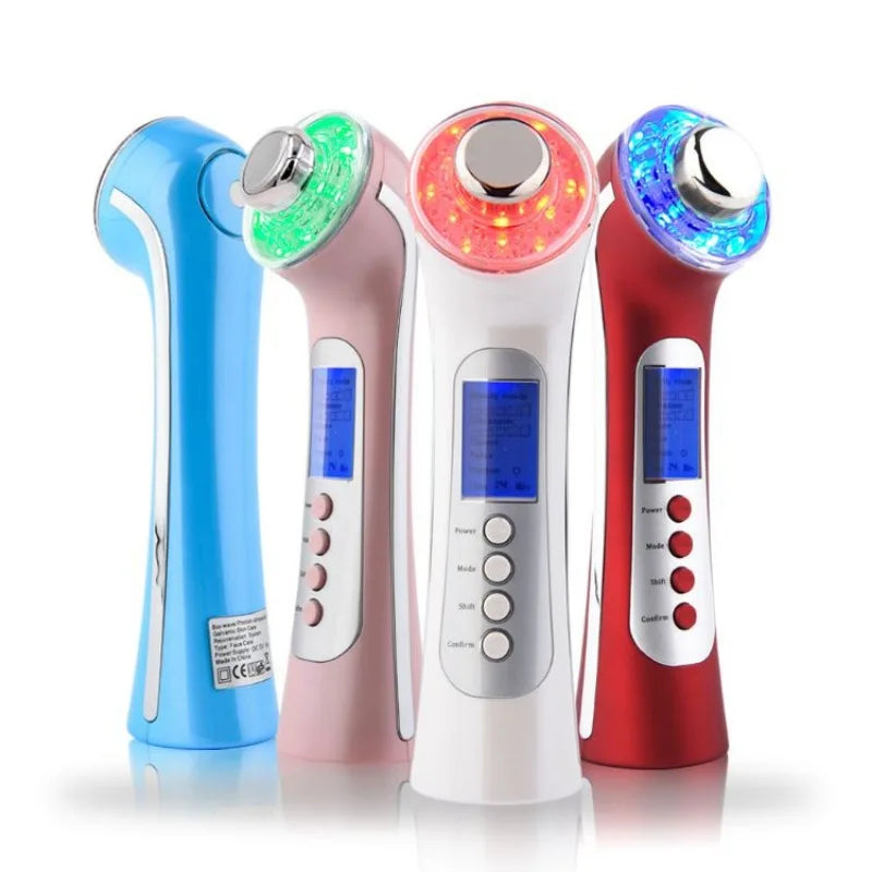 Beauty Personal Care Products 5in1 Ultrasonic Vibration Ion Face Beauty Skin Care Tools Other Beauty Equipment