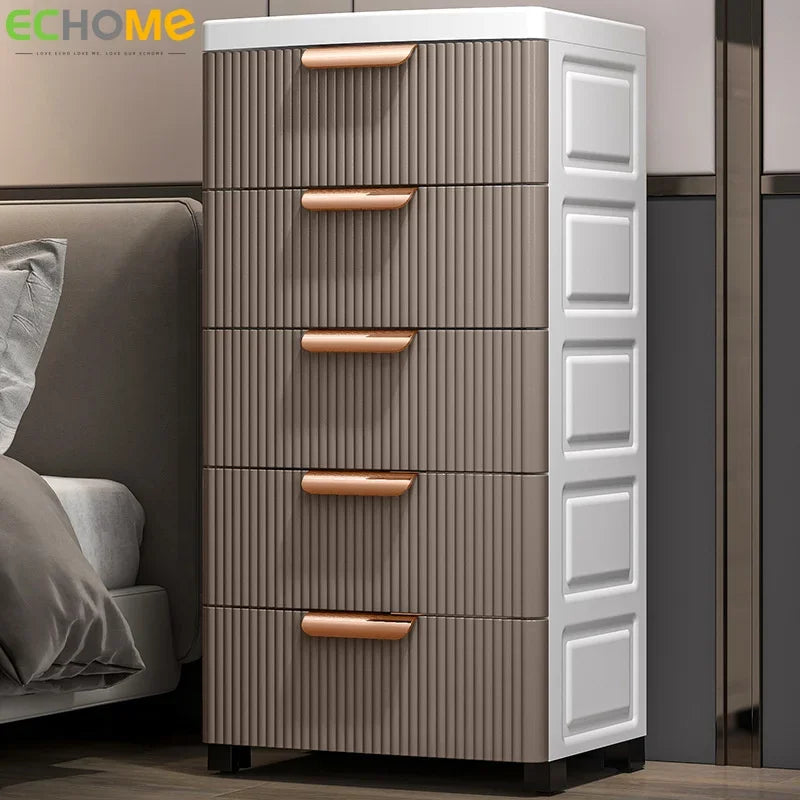 38CM Light Luxury Bedroom Storage Drawer Household Debris Storage Cabinet Baby Toys Clothes Wardrobe Divider Furniture Organizer