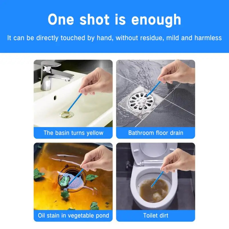 14Pcs Kitchen Drain Cleaners Sink Sewer Cleaning Agent Remove Oil Pipe Cleaner Household Cleaning Products Bathroom Accessories