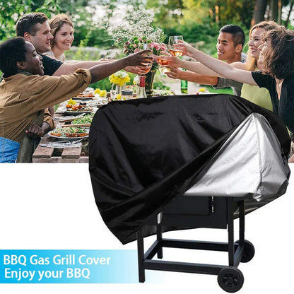 420D Oxford Cloth BBQ Cover Outdoor Dust Waterproof Rain Heavy-Duty Grill Cover Anti UV Duty Weber Heavy Protective Grill Cover