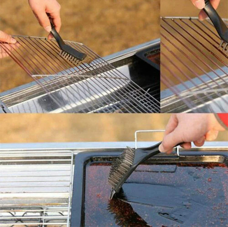 BBQ Grill Cleaning Brush Barbecue Brush Cleaning Tools Stainless Steel Wire Scraper Outdoor Home BBQ Accessories