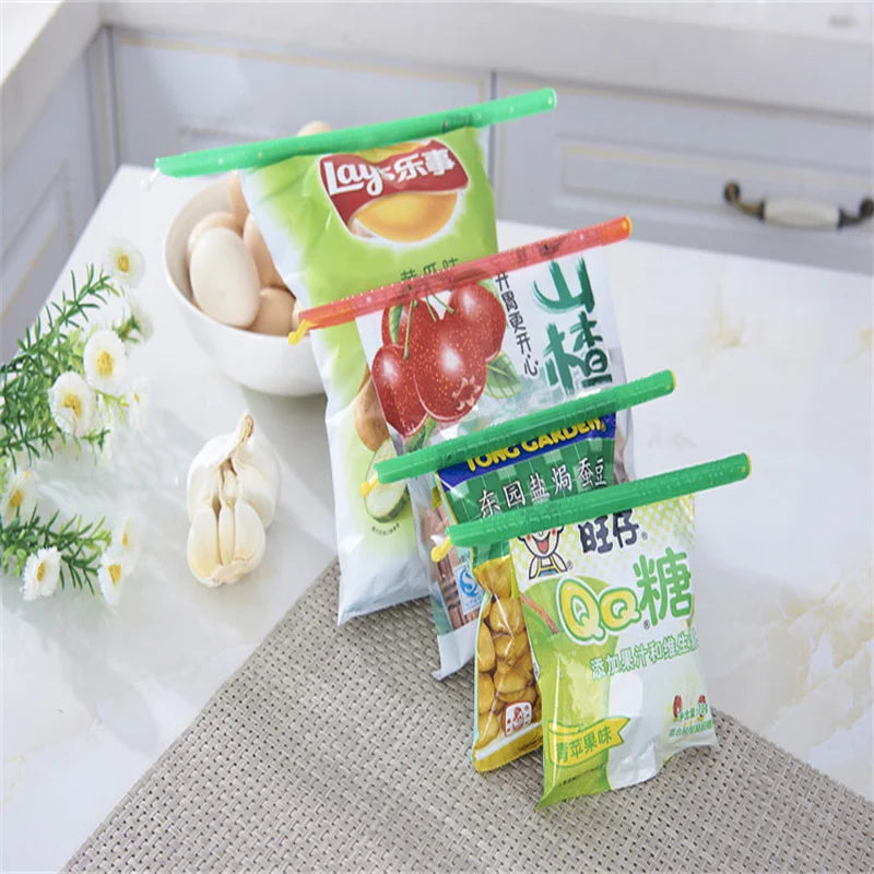 kitchen helper bag clips plastic sealer sealing clip pinza para alimentos magic bag sticker   home organization and storage tool