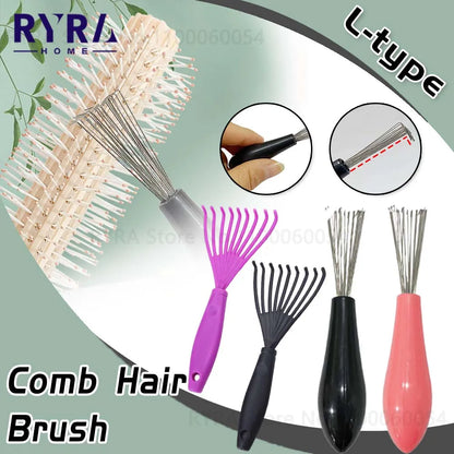 Comb Hair Brush Plastic Handle Cleaning Brush L-shaped Claw Cleaner Hair Removal Embedded Beauty Tools Cleaning Accessories Tool