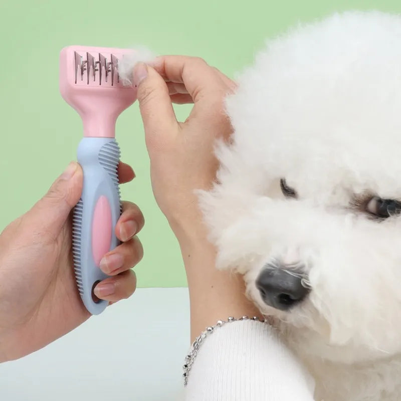 Dog Comb Stainless Steel Knot Knife Cat Brush Massage Dog Brush Pet Grooming Dogs Hair Knife Comb Cleaning Tools Pet Supplies