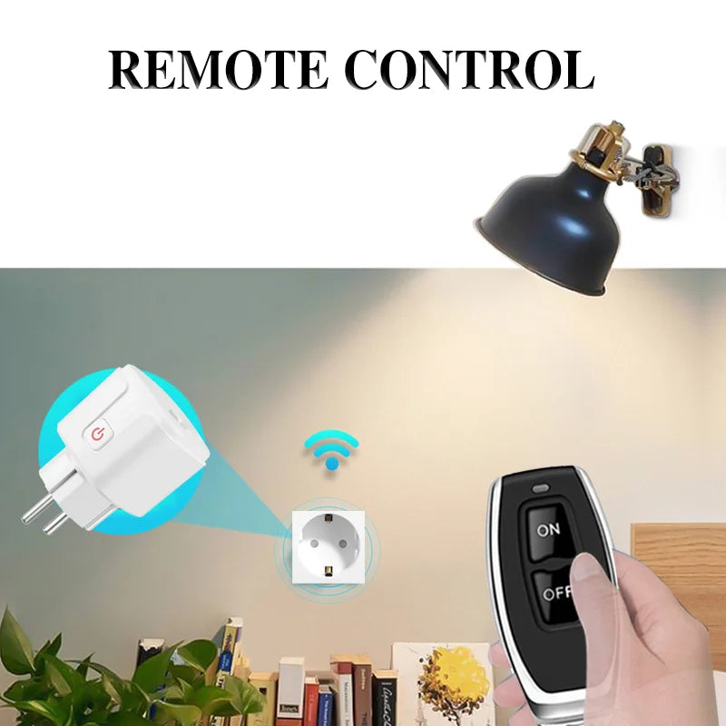 433Mhz Wireless Remote Control Switch AC220V 15A EU FR Standard Socket Electric Plug Electrical Outlets For Smart Home Light