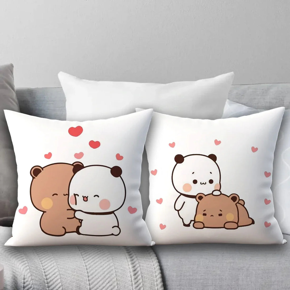 Bubu Dudu Pillow Cover Birthday Wedding Gift 45x45 Cushion Cover Dakimakura Throw Pillowcase Double Side Square Pillow Case Cute