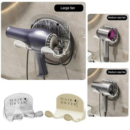 Bathroom Hair Dryer Holder Hair Care Storage Solution Space-saving Heavy Duty Bathroom Storage Organizer for Wall Mounted Hair