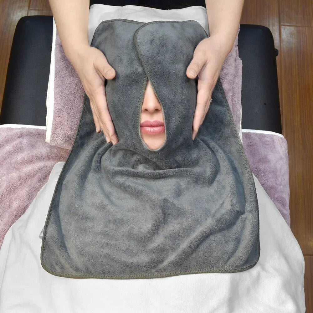 50X40cm Face Towel U Shape Super Soft Microfiber Perfect for Spa 1pcs Mask Removing Face Wrap