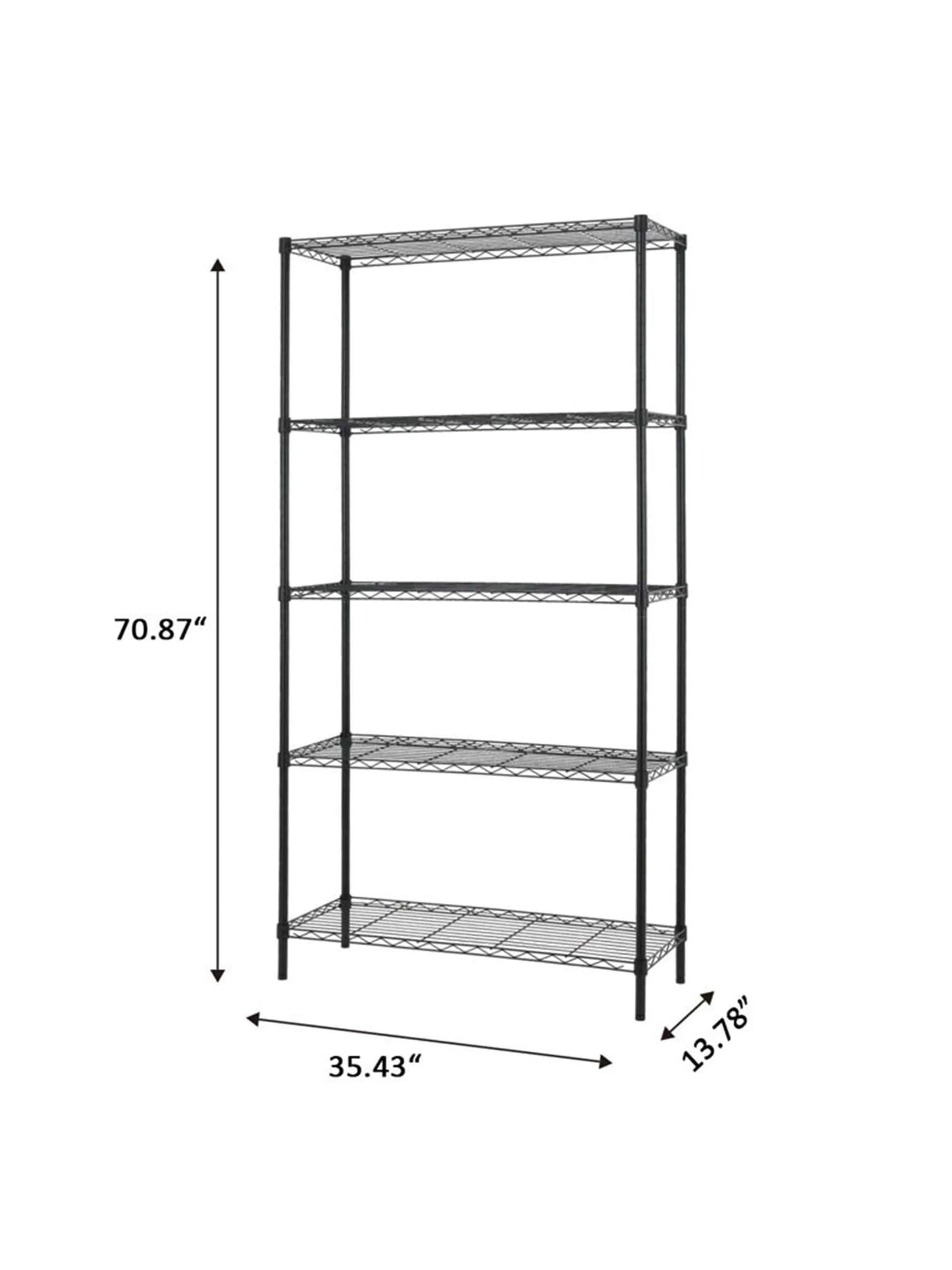 5 Tire Wire Shelving Unit Adjustable Heavy Duty Storage Shelving Unit Metal Storage Rack Steel Organizer Wire Rack