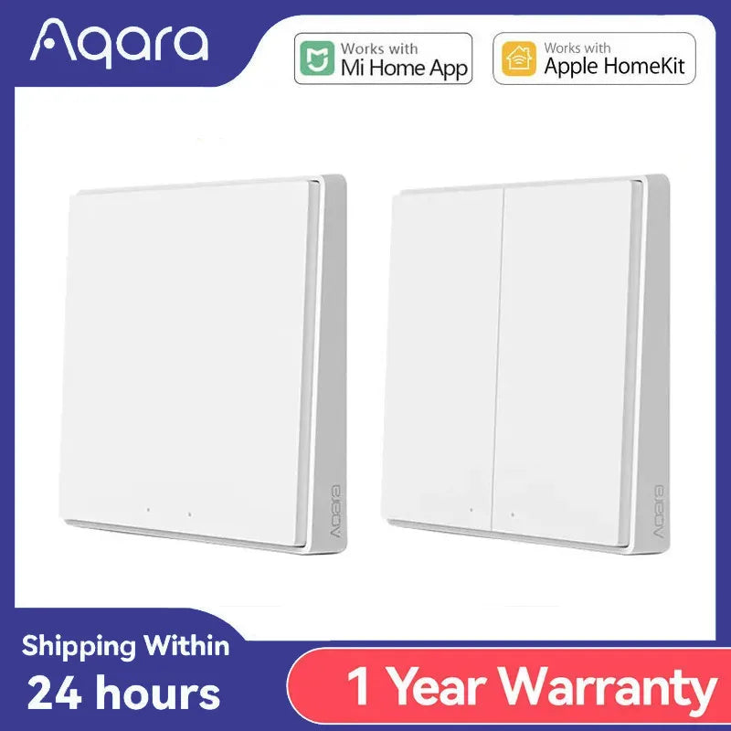 Aqara Wall Switch D1 Zigbee Smart Wireless Key Light Button Wifi Remote Control Aqara Switch Support Mijia APP HomeKit